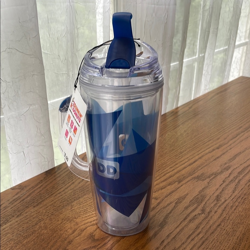 DD Blue and Clear Tumbler with Straw-NEW - Picture 2 of 4